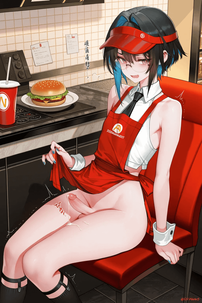 在风俗快餐店打工的男娘侄子