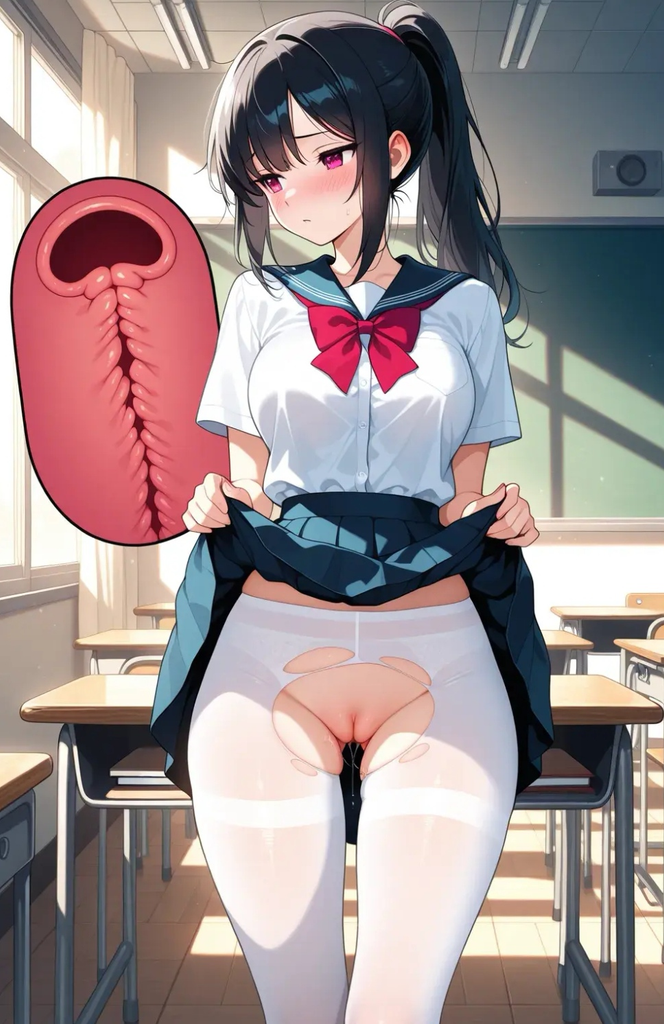 天台上的白丝小白兔