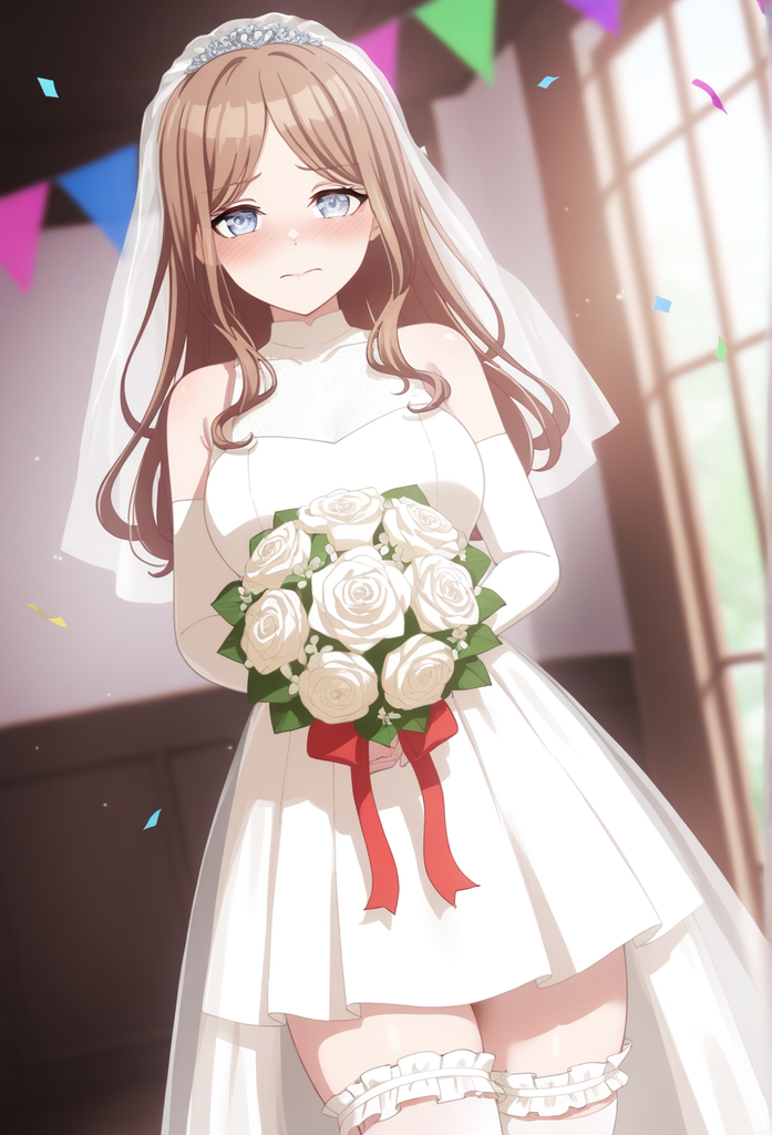 废弃教堂中披上婚纱宣誓永恒的二人