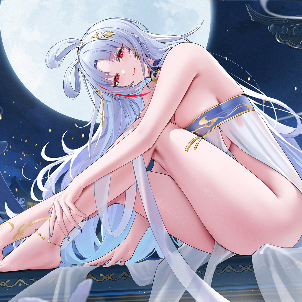 银白色长发女侠 樱桃