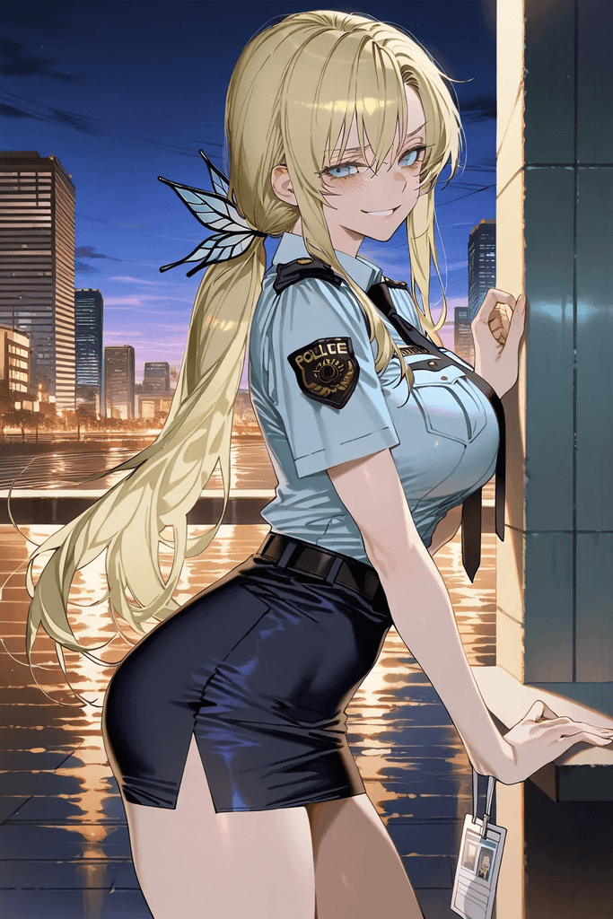 闷骚女警赶跑纠缠你的妓女竟然是为了自己享用你