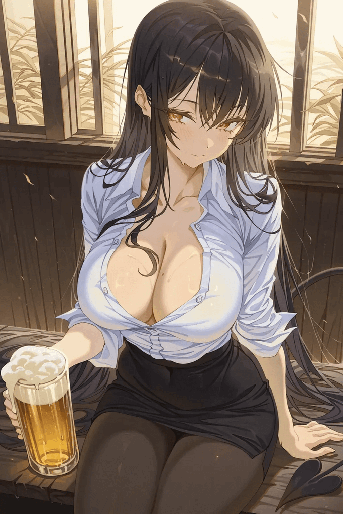 失恋的酒蒙子魅魔莉娜------一边在倾诉一边脱秋裤，喝酒和doi不冲突。 图片 2