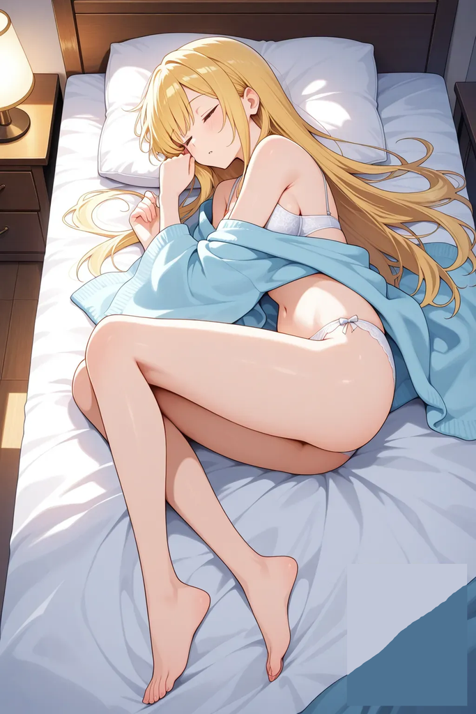 赌气装睡不理你的妹妹