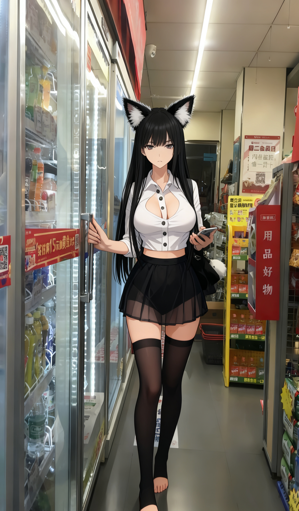 便利店偶遇的猫族女孩——墨音