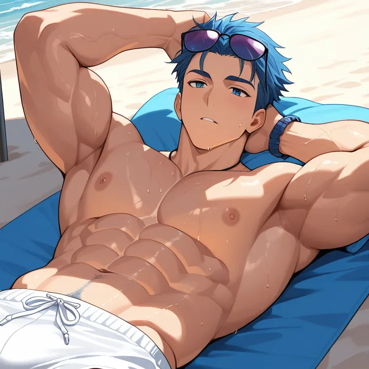 （男同向）误入老板用来直播而承包的海滩还能跑掉吗？