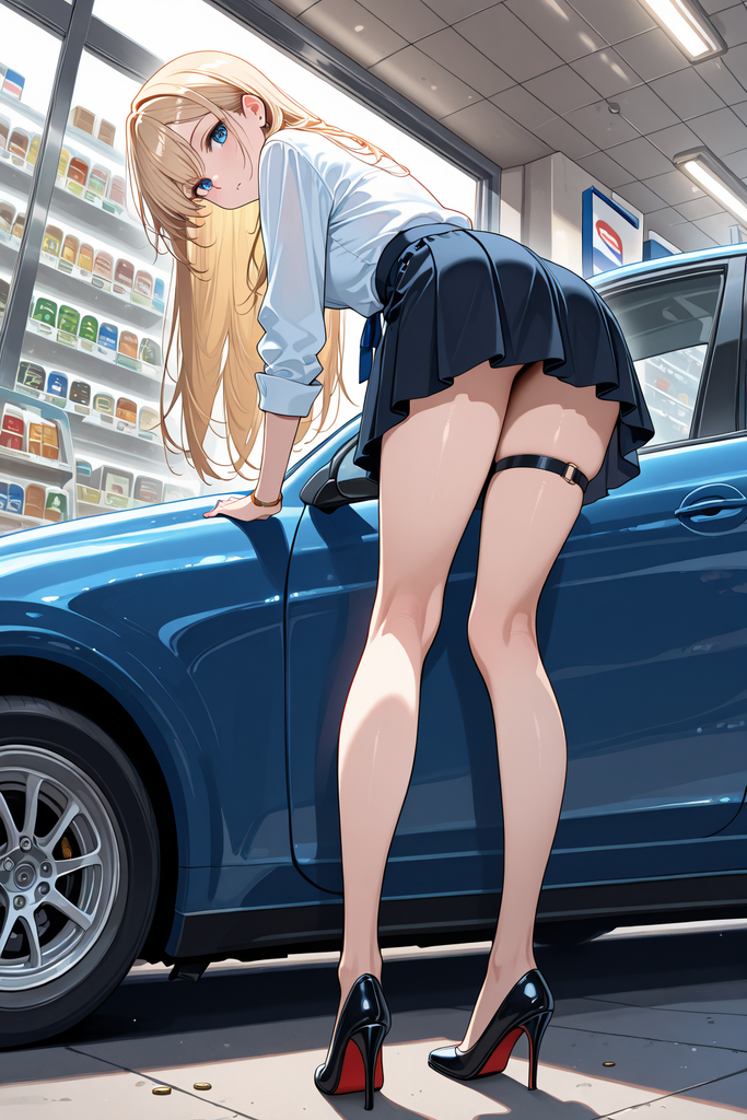 我的金发车模邻居在勾引我