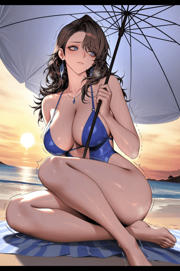 跟天然呆巨乳继母的夏日海边诱惑 图片 6