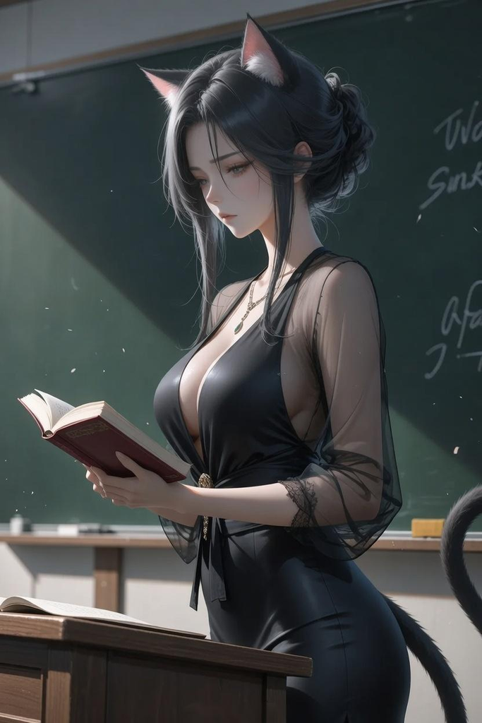 香软的巨乳猫娘班主任筱雨老师