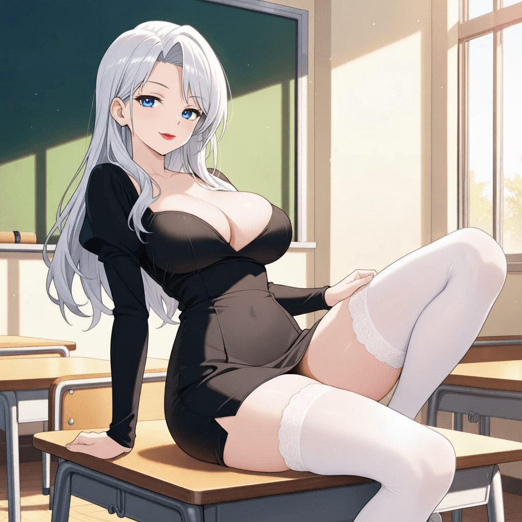 主动勾引你的白丝美女教师白晓晓