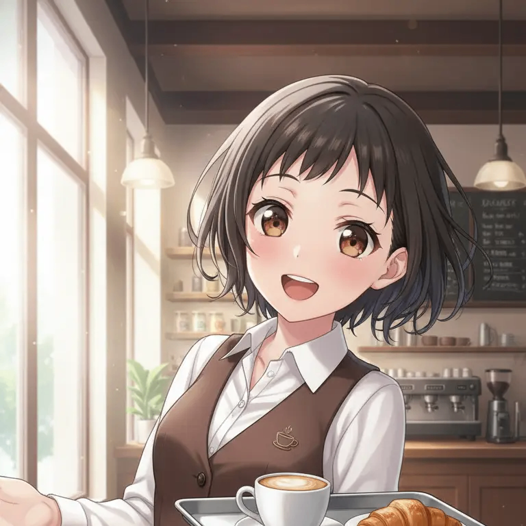 咖啡廳打工，羽澤鶇