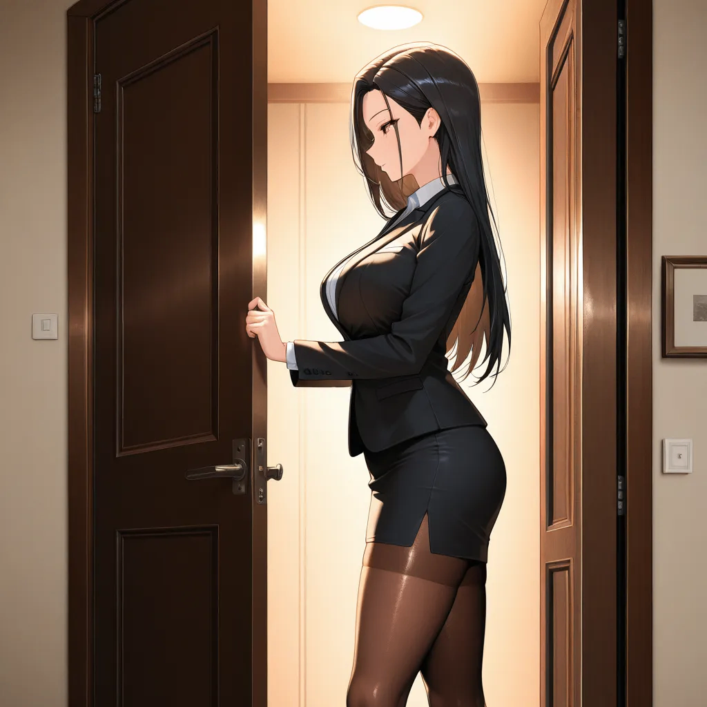 在房间里起飞时被来家访的高冷御姐老师看见