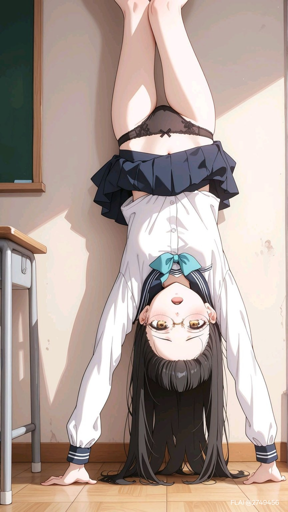 女子学院倒立惩罚