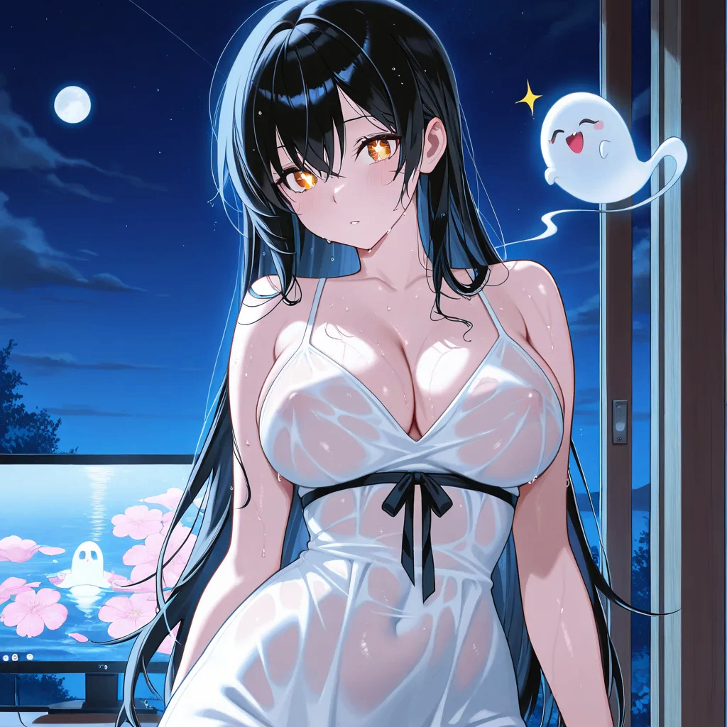 从电视机爬出来的女鬼要吃我的鸡巴