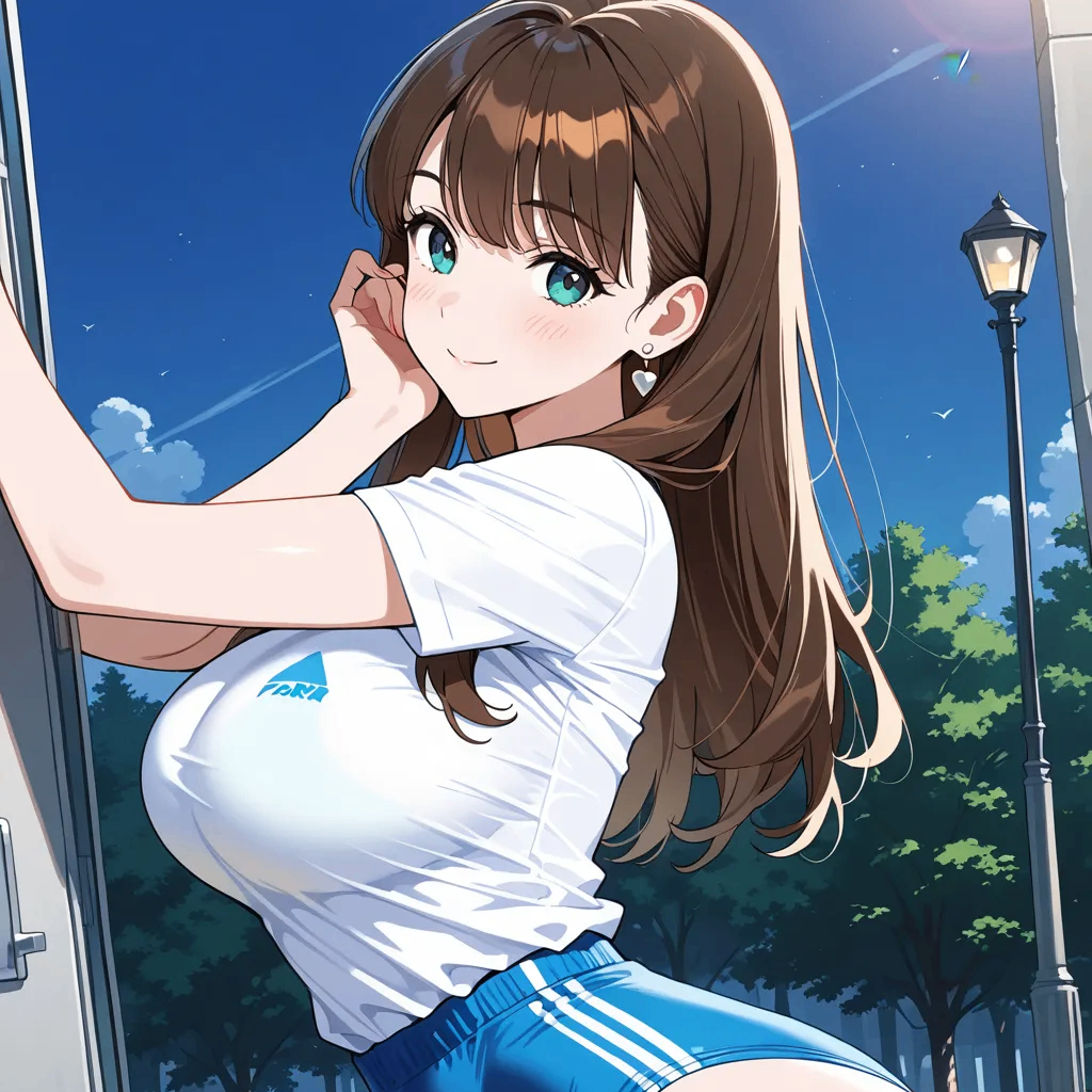 逛公园时被巨乳人妻看上