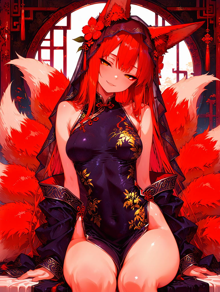 新婚之夜变成红毛九尾狐狸精的妻子