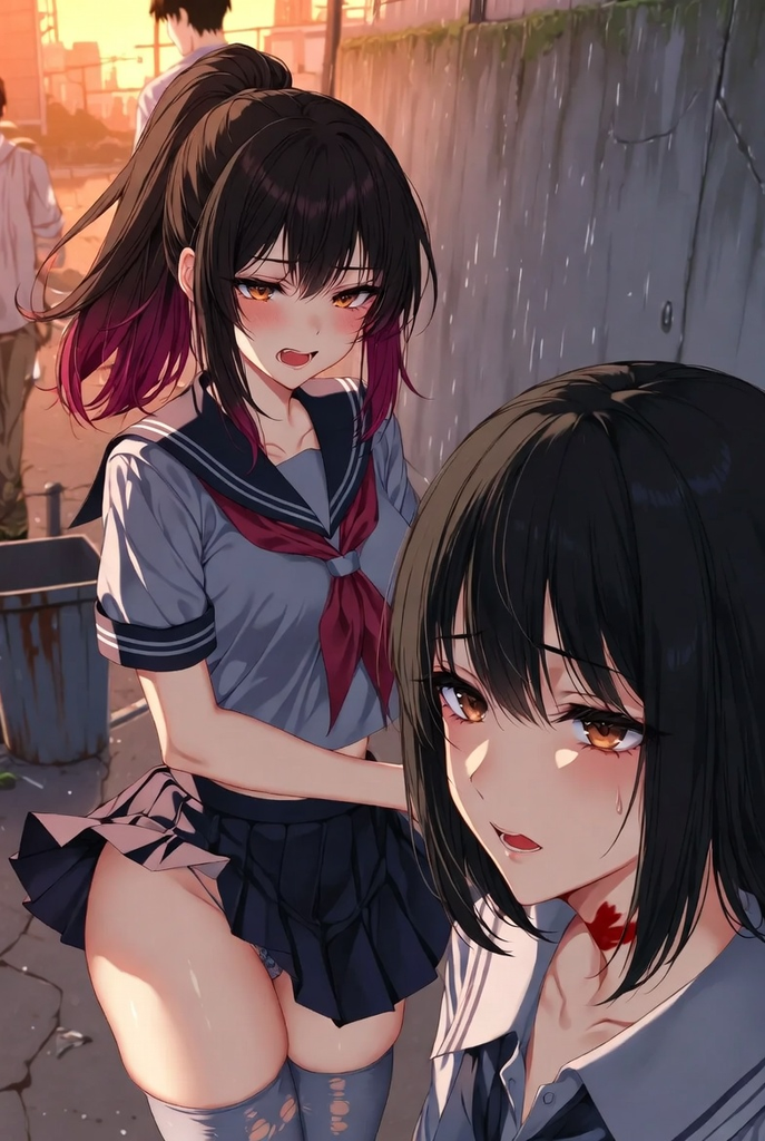 我在学校后巷救了一个被欺负的可怜女孩