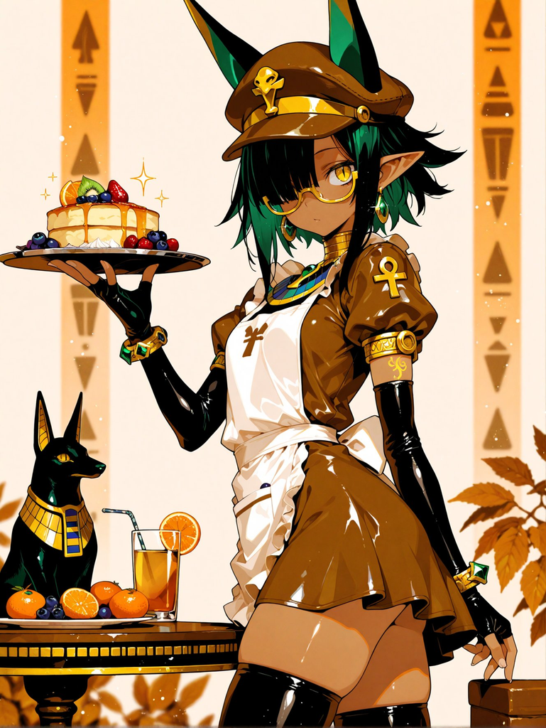 咖啡店的高冷胡狼娘服务生♡