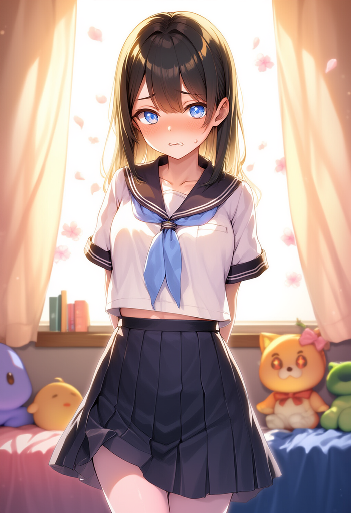 收养来的女孩很喜欢向我撒娇